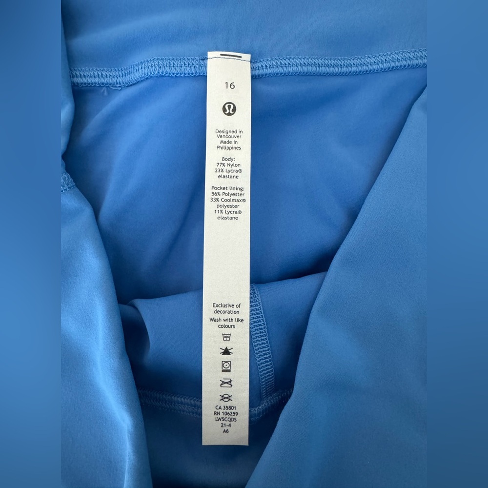 NWOT Lululemon Wunder Train High-Rise Tight 25" Blue Nile - Picture 9 of 11